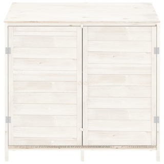 vidaXL Garden Shed White 102x52x112 cm Solid Wood Fir - Giant Lobelia