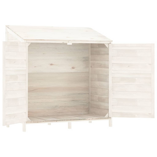 vidaXL Garden Shed White 102x52x112 cm Solid Wood Fir - Giant Lobelia