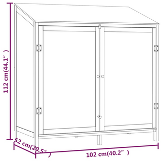 vidaXL Garden Shed White 102x52x112 cm Solid Wood Fir - Giant Lobelia