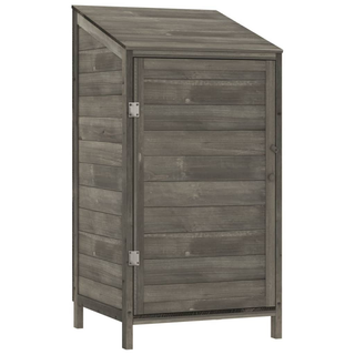 vidaXL Garden Shed Anthracite 55x52x112 cm Solid Wood Fir - Giant Lobelia