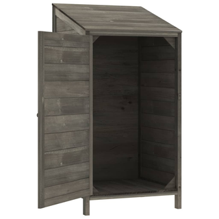 vidaXL Garden Shed Anthracite 55x52x112 cm Solid Wood Fir - Giant Lobelia