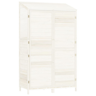 Garden Shed White 102x52x174.5 cm Solid Wood Fir - Giant Lobelia