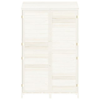 Garden Shed White 102x52x174.5 cm Solid Wood Fir - Giant Lobelia