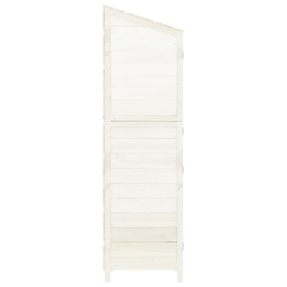 Garden Shed White 102x52x174.5 cm Solid Wood Fir - Giant Lobelia