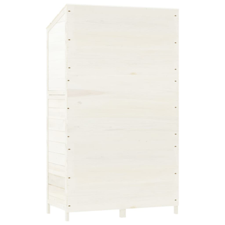 Garden Shed White 102x52x174.5 cm Solid Wood Fir - Giant Lobelia