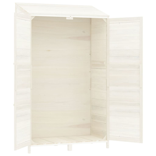 Garden Shed White 102x52x174.5 cm Solid Wood Fir - Giant Lobelia