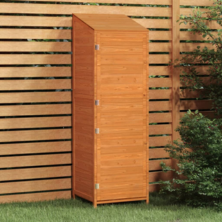 vidaXL Garden Shed Brown 55x52x174.5 cm Solid Wood Fir - Giant Lobelia