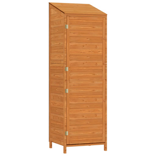 vidaXL Garden Shed Brown 55x52x174.5 cm Solid Wood Fir - Giant Lobelia