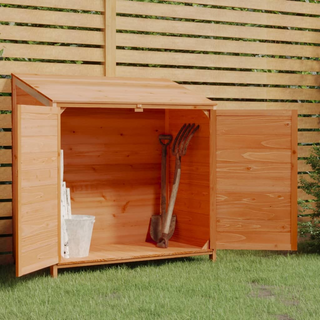 vidaXL Garden Shed Brown 102x52x112 cm Solid Wood Fir - Giant Lobelia