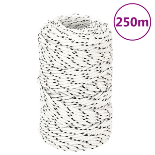 Braided Boat Rope White 2 mmx250 m Polyester - Giant Lobelia