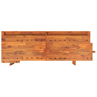 Workbench with Drawers and Vices 192x62x83 cm Solid Wood Acacia - Giant Lobelia