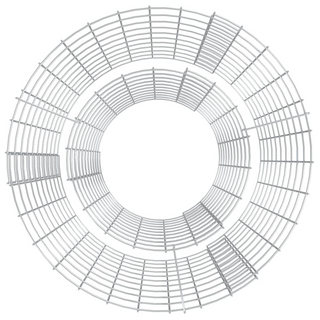 vidaXL Gabion Fire Pit Ø 50 cm Galvanised Iron - Giant Lobelia