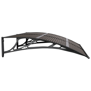 Door Canopy Black 150x100 cm Polycarbonate - Giant Lobelia