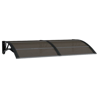 Door Canopy Black 150x75 cm Polycarbonate - Giant Lobelia