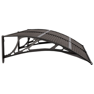 Door Canopy Black 150x75 cm Polycarbonate - Giant Lobelia