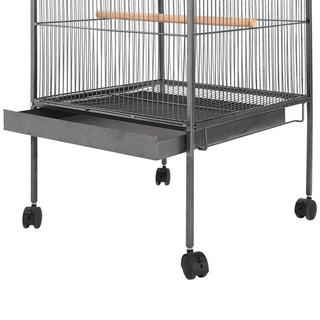 Bird Cage Black 54x54x146 cm Steel - Giant Lobelia