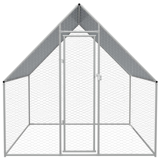 Outdoor Chicken Cage 2x2x1.92 m Galvanised Steel - Giant Lobelia