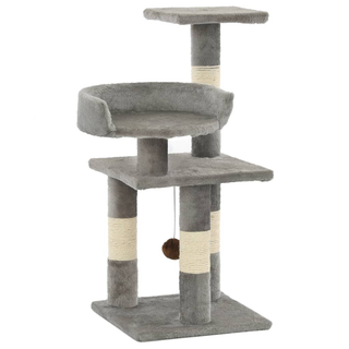 Cat Tree with Sisal Scratching Posts 65 cm Grey - Giant Lobelia