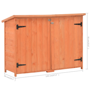 Garden Storage Shed 120x50x91 cm Wood - Giant Lobelia