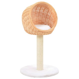 Cat Tree with Sisal Scratching Post Natural Willow Wood - Giant Lobelia