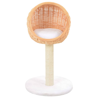 Cat Tree with Sisal Scratching Post Natural Willow Wood - Giant Lobelia