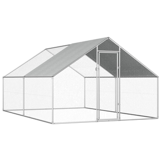 Outdoor Chicken Cage 2.75x4x1.92 m Galvanised Steel - Giant Lobelia