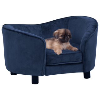 vidaXL Dog Sofa Blue 69x49x40 cm Plush - Giant Lobelia