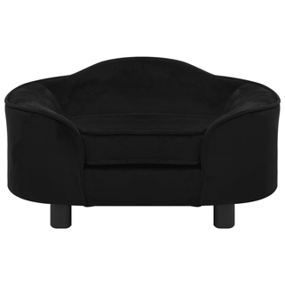 Dog Sofa Black 67x47x36 cm Plush - Giant Lobelia