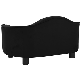 Dog Sofa Black 67x47x36 cm Plush - Giant Lobelia