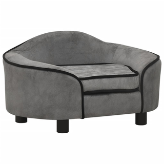 vidaXL Dog Sofa Grey 67x47x36 cm Plush - Giant Lobelia