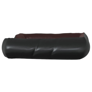 Dog Bed Black and Brown 80x68x23 cm Faux Leather - Giant Lobelia