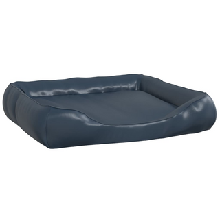 Dog Bed Dark Blue 80x68x23 cm Faux Leather - Giant Lobelia