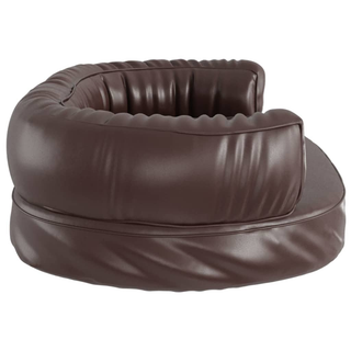 vidaXL Ergonomic Foam Dog Bed Brown 60x42 cm Faux Leather - Giant Lobelia