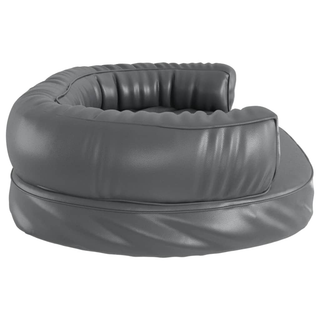 Ergonomic Foam Dog Bed Grey 88x65 cm Faux Leather - Giant Lobelia