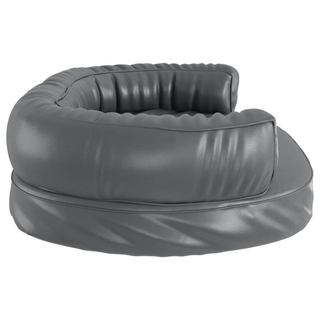 Ergonomic Foam Dog Bed Grey 75x53 cm Faux Leather - Giant Lobelia