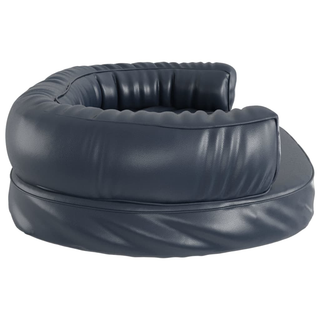 Ergonomic Foam Dog Bed Dark Blue 88x65 cm Faux Leather - Giant Lobelia