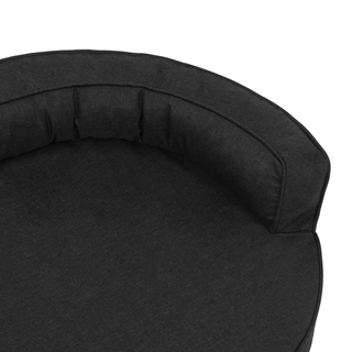 vidaXL Ergonomic Dog Bed Mattress 75x53 cm Linen Look Black - Giant Lobelia