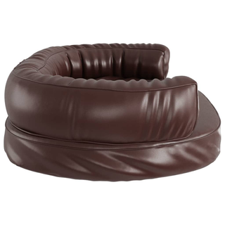 vidaXL Ergonomic Foam Dog Bed Brown 75x53 cm Faux Leather - Giant Lobelia