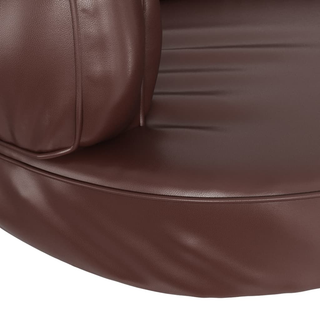 vidaXL Ergonomic Foam Dog Bed Brown 75x53 cm Faux Leather - Giant Lobelia