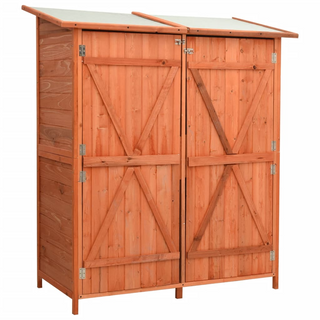 vidaXL Garden Tool Shed 136x75x160 cm Solid Firwood - Giant Lobelia