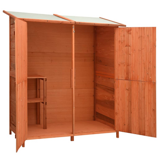 vidaXL Garden Tool Shed 136x75x160 cm Solid Firwood - Giant Lobelia