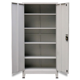 Office Cabinet with 2 Doors Steel 90x40x180cm Grey - Giant Lobelia