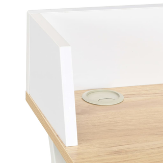 vidaXL Desk White and Natural 80x50x84 cm - Giant Lobelia