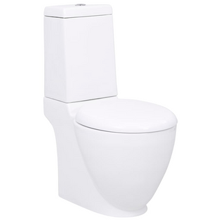 Ceramic Toilet Back Water Flow White - Giant Lobelia