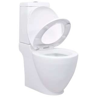 Ceramic Toilet Back Water Flow White - Giant Lobelia