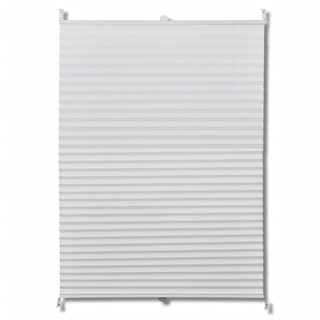 Plisse Blind 90x100cm White Pleated Blind - Giant Lobelia