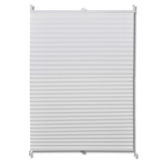 Plisse Blind 90x125cm White Pleated Blind - Giant Lobelia