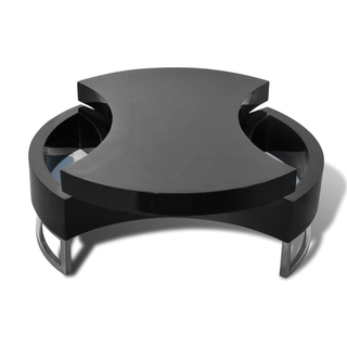 vidaXL Coffee Table Shape-Adjustable High Gloss Black - Giant Lobelia