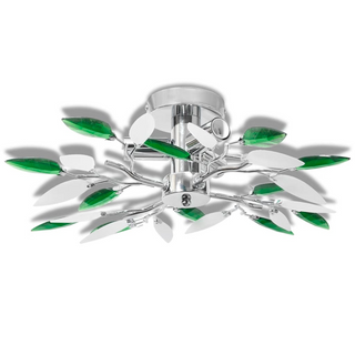 Ceiling Lamp Acrylic Crystal Leaf Arms 3 E14 Bulbs - Giant Lobelia