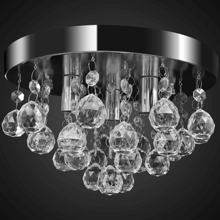 Pendant Ceiling Lamp Crystal Design Chandelier Chrome - Giant Lobelia